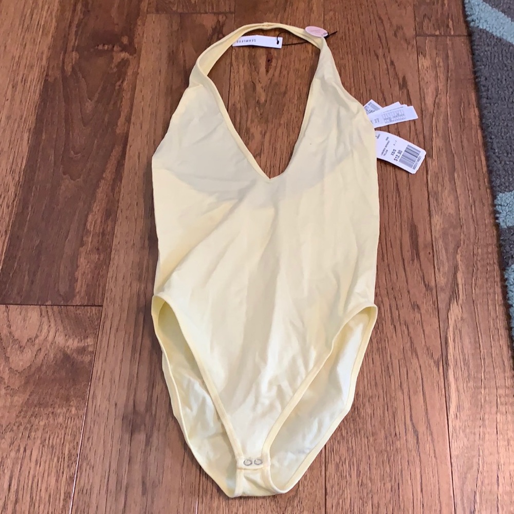 forever 21 yellow bodysuit